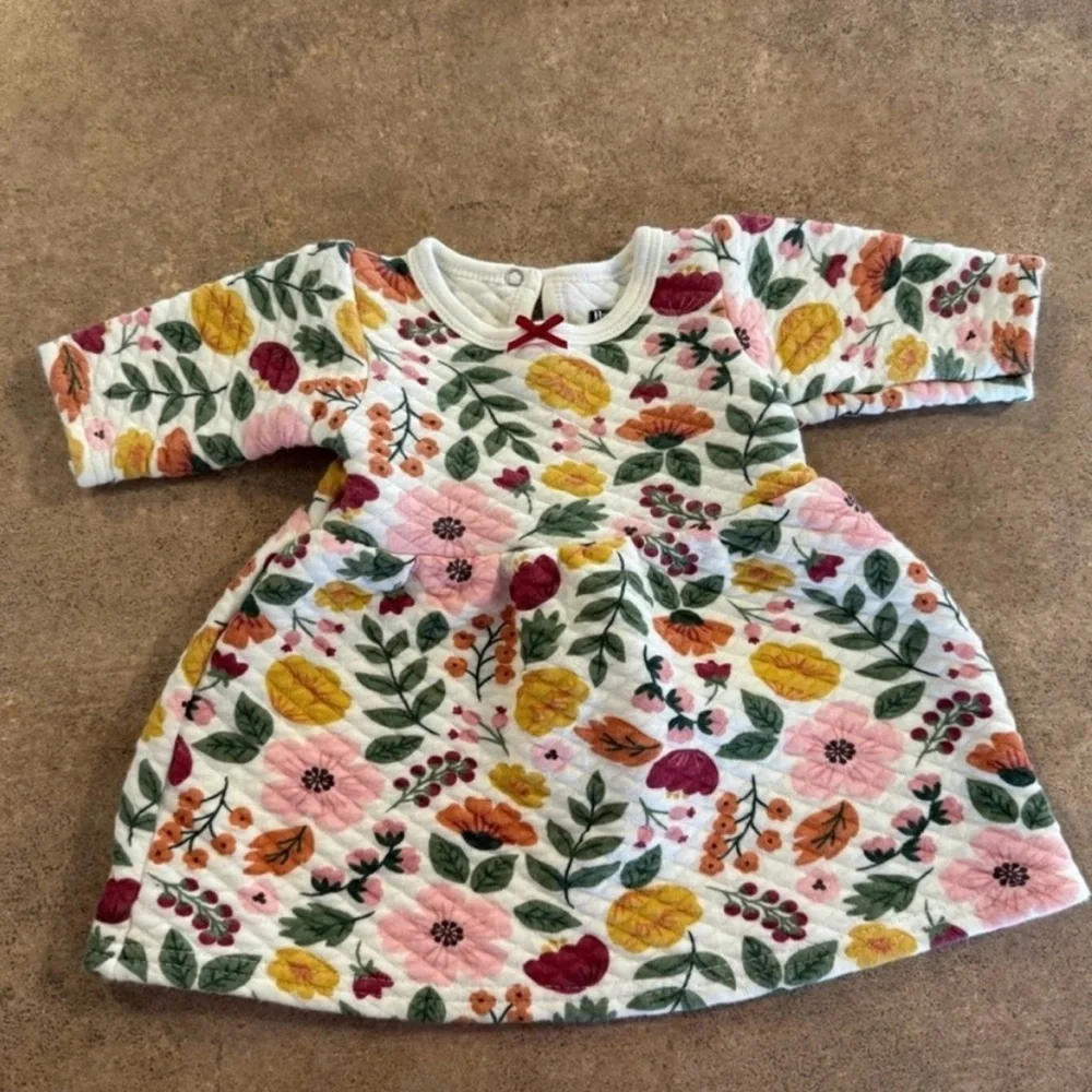 Hudson Baby - Adorable Colorful  Floral Patterned Infant Dress, Size 0-3M